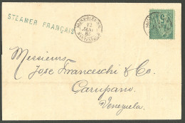 Delcampe - Lettre. Précurseurs. CG No 49 (pd), Obl Cad "Saint-pierre" Janv 85, Sur Imprimé Pour Carupano (Venezuela). - TB - Altri & Non Classificati