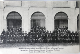 Delcampe - C. P. A. : Malaisie : Malaysia :  PENANG, Asiatic General Seminary, Chinois, Birmans, Siamois, Annamites, Tonkinois - Malaysia