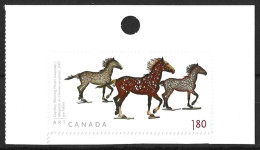 Delcampe - CANADA..QUEEN ELIZABETH.II..(1952-22.)..." 2007.."...ART...HORSES....SELF ADHESIVE........MNH. - Pferde