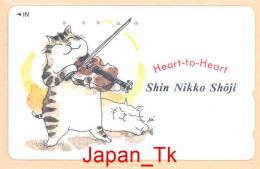 JAPAN Telefonkarte- Katzen, -  Siehe Scan - - Katzen