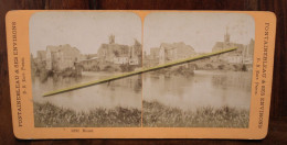 Photo 1890's Moret Sur Loing Orvanne Seine Et Marne Tirage Ancien Print Vintage Stéréoscopique Stéréo - Lugares