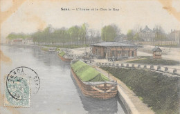 Delcampe - SENS - L'Yonne Et Le Clos Le Roy - Hausboote