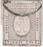 ITALIE Sardaigne 1861 Timbre Oblitéré N° 16 1c Noir - Sardinia