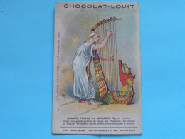 Grande Harpe Ou Magadis - Chocolat LOUIT > Louit Frères & C° Bordeaux ( Zie / Voir SCANS ) Formaat +/- 10,5 X 6,5 Cm. ! - Louit