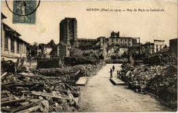 Delcampe - CPA Noyon- Rue De Paris Et Cathedrale FRANCE (1020547) - Noyon