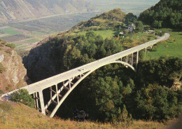 Delcampe - CPM - K - SUISSE - VALAIS - PONT DE GUEUROZ - MARTIGNY SALVAN - HAUTEUR 190 M - Martigny