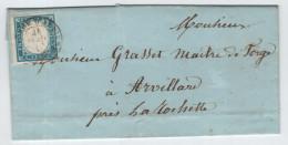 SARDE SARDEGNA 20C EFFLEURE LAITEUX ST PIERRE D'ALBIGNY 26 SEPT 1856 LETTRE LETTERA SAVOIE - Sardinia