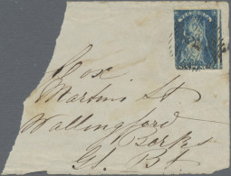 Victoria: 1854 6d. Orange Horizontal PAIR Used On Folded Letter From Sandhurst T - Covers & Documents