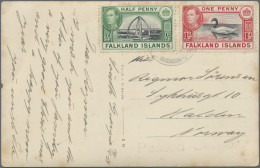 Falkland Islands: 1939 Photocard (ship) Dated 'South Georgia 19/11 39' And Used - Falkland Islands