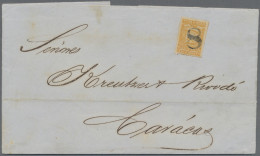 Venezuela: 1859, Fine Impression ½r. Orange, Fresh Colour, Wide Margins All Arou - Venezuela