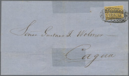 Venezuela: 1859/1862, Coarse Impression ½r. Orange, Fresh Colour, Slightly Cut I - Venezuela