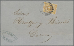 Venezuela: 1863/1864, Eagle ½r. Orange, Postal Forgery, Bright Colour, Full To H - Venezuela