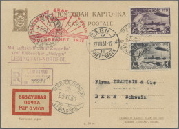 Zeppelin Mail - Europe: 1931 "Polarfahrt": Brief Und Karte Mit Komplettem, Ungez - Europe (Other)