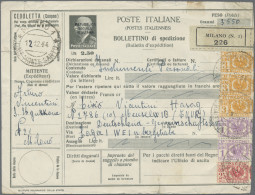 Italy - Postal Stationary: 1944, 2.50 L Grey Postal Stationery Parcel Card Overp - Stamped Stationery