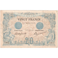 France, 20 Francs, Noir, 1904-09-27, T.802, TTB - 20 F 1874-1905 ''Noir''