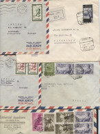 Lote De 12 Sobres Comerciales, Años 50, Con Bonitos Franqueos. Examinar. - Other & Unclassified