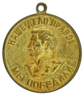 Szovjetunió 1945. "A Németország Felett Aratott Győzelemért Az 1941-1945-ös Nagy Honvédő Háborúban" Aranyozott Sárgaréz - Unclassified