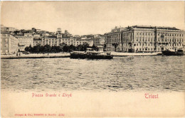 Delcampe - CPA TRIEST Piazza Grande E Lloyd ITALY (396667) - Trieste (Triest)