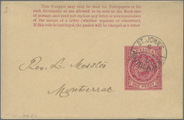 Delcampe - Antigua - Postal Stationery: 1890/1911, Lot Of Six Used Stationeries, H&G PC3 Co - Antigua E Barbuda (1981-...)