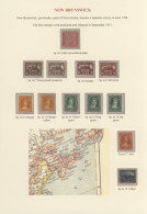 Delcampe - New Brunswick: 1851/1863, Petty Collection Of Twelve Stamps On Written-up Album - Storia Postale