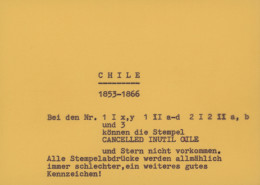 Delcampe - Chile: 1853-66 Specialized Study On 25 Used Stamps Of The Various COLON Issues, - Cile
