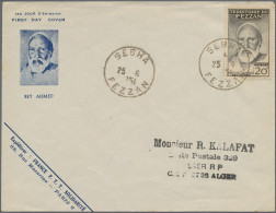 Delcampe - Fezzan: 1949/1951 Small Lot Of Three Maximum Cards (Sassone No 23, 27 And 38), S - Storia Postale