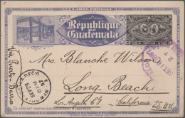 Delcampe - Guatemala - Postal Stationery: 1892/1901, Lot Of Twelve (mainly Commercially) Us - Guatemala