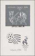 Delcampe - Guyana: 1993/1996 (ca.), Stock Of The Wanted Gold And Silver Foil And Gold And S - Guiana (1966-...)
