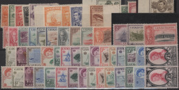 Delcampe - Cayman Islands: 1938/1962 1938 ¼d - 10 S (14 Values), 1950 ¼d - 10 S (13 Values) - Cayman (Isole)