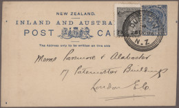 Delcampe - New Zealand - Postal Stationery: 1888 From Ca., Interesting Collection With Ca.1 - Interi Postali