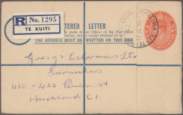 Delcampe - New Zealand - Postal Stationery: 1900/1975 Ca., Interesting Collection With Ca.8 - Interi Postali