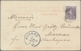 Delcampe - Paraguay: 1890/1946 (ca.), Lot Of 31 Entires, Incl. (uprated) Stationeries, Regi - Paraguay