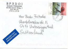 82268 - Polen - 2008 - 3Zl Luftfahrt EF A LpBf OSTROW -> Schweiz - Lettres & Documents