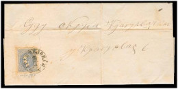 Delcampe - SERBIA. 1871 (10 Nov). YV 20. Arandjelovac To Kragujevac. EL Full Contains Fkd Single 20c Blue Pf 12 (14 Die III A Third - Serbien