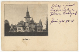 FŐRÉV / Pozsony 1905. Csáky Kastély, Képeslap  Albrecht Főhercegnek, "Csákyak" Aláírással! - Slovakia