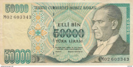 BANCONOTA TURCHIA 50000 VF (HP68 - Turchia