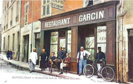 Delcampe - DEPT 26  MONTELIMAR RESTAURANT GARCIN TRÈS BELLE ANIMATION 9X14 REIMPRESSION DE CARTES ANCIENNES - Montelimar