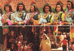 MAROC - Typique - Femmes - Bijoux Colorés - Commerce - Architecture - Objets En Cuivre - Animé - Carte Postale - Verzamelingen & Kavels