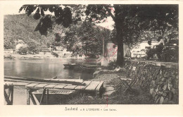 BELGIQUE - Sauheid - A L Ondine - Les Bains - Rivière - Barque - Transport - Publicité - Carte Postale Ancienne - Chaudfontaine