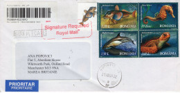 ROMANIA: BLACK SEA FAUNA On REGISTERED Circulated Cover - Registered Shipping! - Briefe U. Dokumente