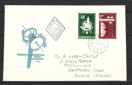 Delcampe - HONGRIE. N°1248 + PA 206 De 1958 Sur Enveloppe 1er Jour. Conférence Des Ministres Des Postes. - Poste