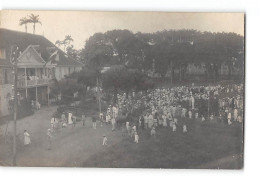 CPA Guyane Cayenne Carte Photo Place De L'Esplanade Un Jour De Fête - Cayenne