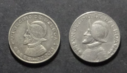 PANAMA - 2 X 1/10 Balboa - 1961 & 1968 - Silver Coins (2 X 2,50gr - 0,900) - Panama