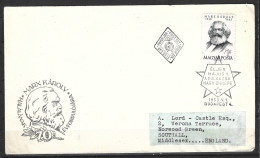 HONGRIE. N°1079 De 1953 Sur Enveloppe 1er Jour Ayant Circulé. Marx. - Karl Marx
