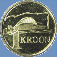 Estonia 1 Kroon 1999, XXIII. Estonian Song Festival, KM#36, Unc Coin Card - Estonia