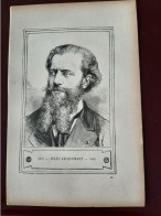 Delcampe - AFFICHE-DESSIN - PORTRAIT - LES PARISIENS CELEBRES  - 1837-  JULES JACQUEMART - 1880  -  ARTISTE GRAVEUR - Plakate