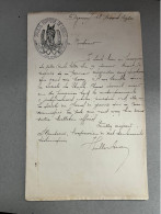 Aizenay * Société Hippique De L'ouest * 1910 * Lettre Courrier Ancien à En-tête * Cheval Horse Hippisme - Aizenay