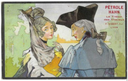 ILLUSTRATEUR BOTTARO JOLI DESSIN SUR UNE PUBLICITE PETROLE HAHN 1906 CPA  2 SCANS - Bottaro