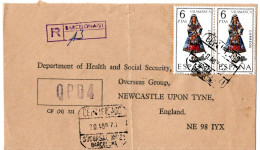 Delcampe - 91774 - Spanien - 1970 - 2@6Ptas Tracht Salamanca A R-Bf BARCELONA -> Grossbritannien - Textil