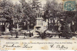 Delcampe - BELGIQUE - BRUXELLES - Statues Des Comtes D'Egmont Et De Hornes - - Monumenti, Edifici